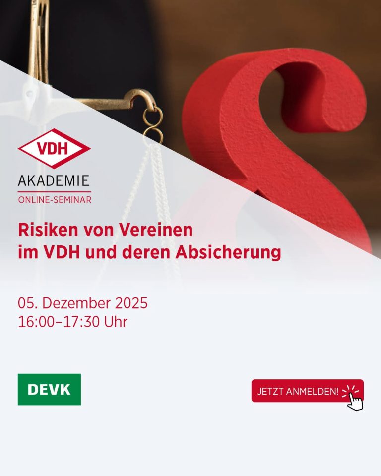 Vereinshaftpflicht – Kostenloses Online-Seminar der DEVK